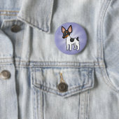 Cartoon-Ratten-Terrier/Spielzeugfox-Terrier Button (Beispiel)