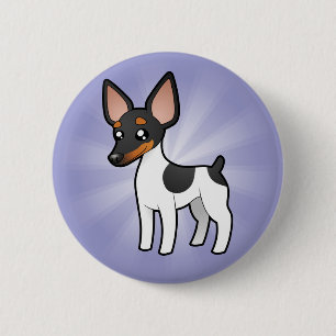 Cartoon-Ratten-Terrier/Spielzeugfox-Terrier Button