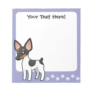 Cartoon-Ratten-Terrier/Spielzeugfox-Terrier Notizblock