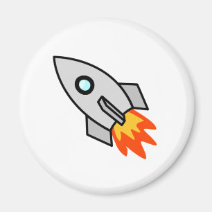 Cartoon-Raum Rocket Magnet