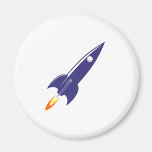 Cartoon-Raum Rocket Magnet