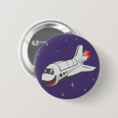 Cartoon-Raum-Shuttle Button (Vorne & Hinten)
