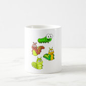 Cartoon Raupen Gelbbraun Kaffeetasse