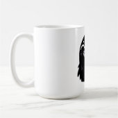 Cartoon Raven - Lächeln Kaffeetasse (Links)