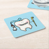 Cartoon Rechteckiger Pappuntersetzer (angewinkelt)