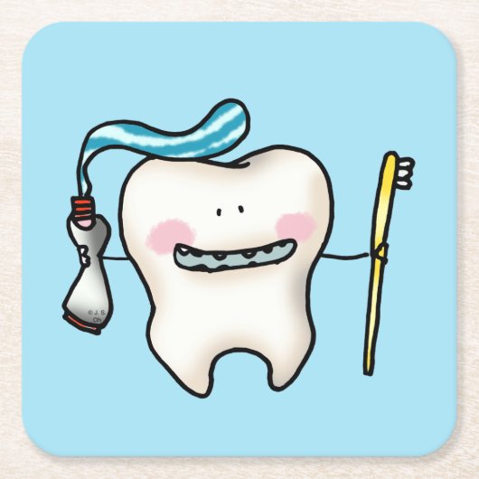 Cartoon Rechteckiger Pappuntersetzer (Vorderseite)