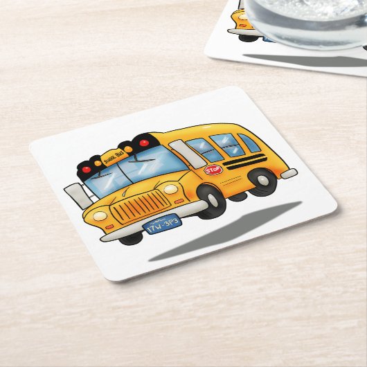 Cartoon Rechteckiger Pappuntersetzer (angewinkelt)