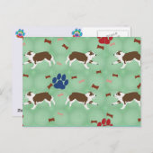 Cartoon Red Australian Shepherd Postkarte (Vorne/Hinten)