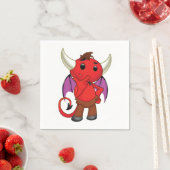 Cartoon Red Devil Paper Napkins Serviette (Beispiel)