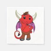 Cartoon Red Devil Paper Napkins Serviette (Vorderseite)