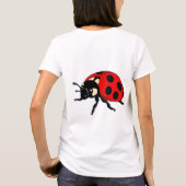 Cartoon Red Ladybug Cute Insect Character T-Shirt (Rückseite)
