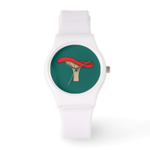 Cartoon Red Mushroom Armbanduhr