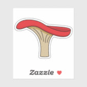 Cartoon Red Mushroom Aufkleber (Blatt)