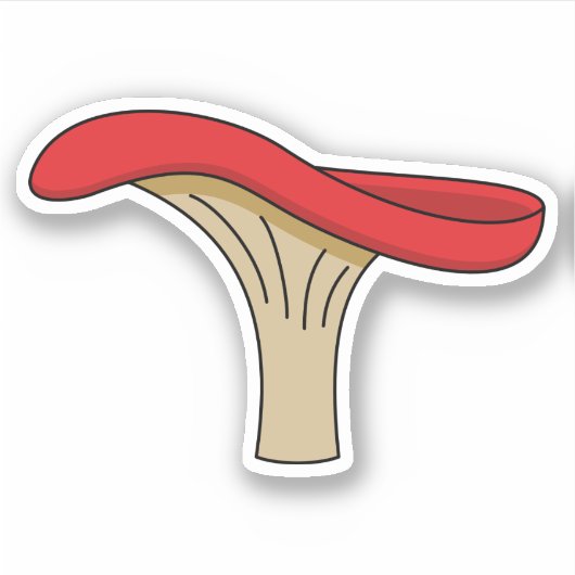 Cartoon Red Mushroom Aufkleber (Vorderseite)