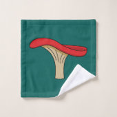 Cartoon Red Mushroom Badhandtuch Set (Waschlappen)