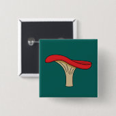 Cartoon Red Mushroom Button (Vorne & Hinten)