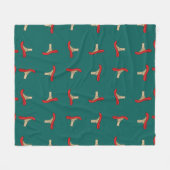 Cartoon Red Mushroom Fleecedecke (Vorderseite (Horizontal))