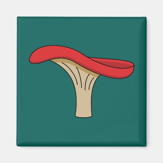 Cartoon Red Mushroom Magnet (Vorne)