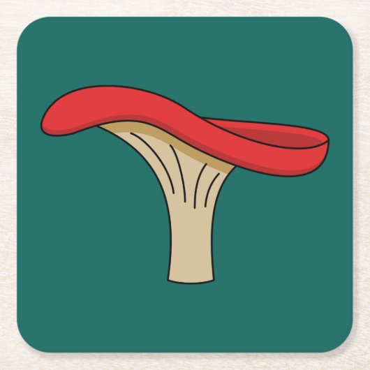 Cartoon Red Mushroom Rechteckiger Pappuntersetzer (Vorderseite)