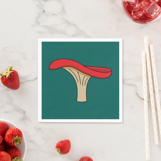 Cartoon Red Mushroom Serviette (Beispiel)