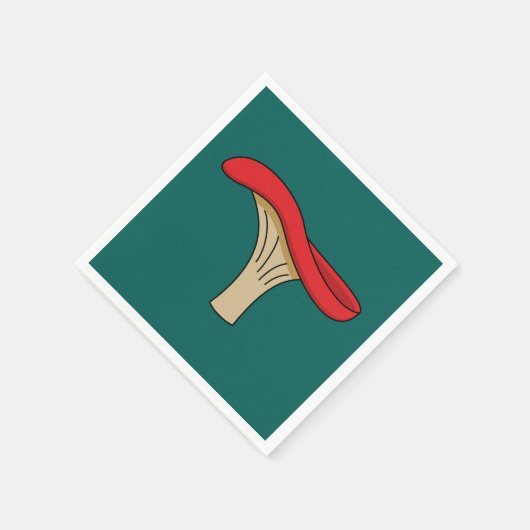 Cartoon Red Mushroom Serviette (Ecke)