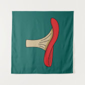 Cartoon Red Mushroom Wandteppich (Vorderseite (Horizontal))