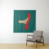 Cartoon Red Mushroom Wandteppich (Beispiel (Horizontal))
