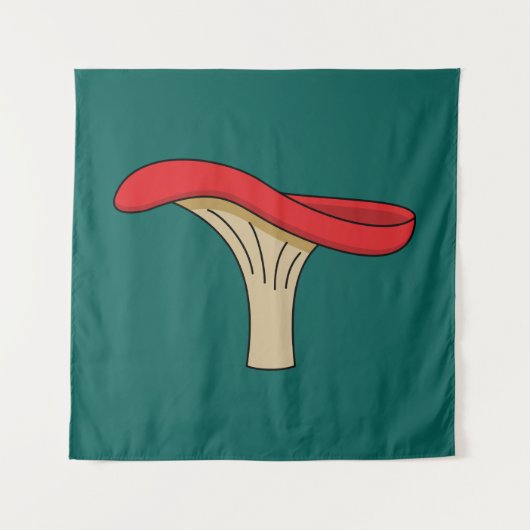 Cartoon Red Mushroom Wandteppich (Vorderseite)
