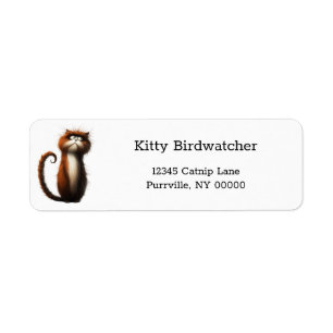 Cartoon Reddish Brown Cat Funny Rücksendeadresse