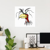 Cartoon Redneck Vulture Bird Poster (Heimbüro)