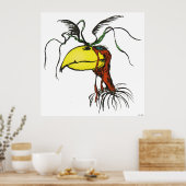 Cartoon Redneck Vulture Bird Poster (Küche)