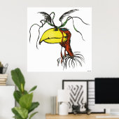 Cartoon Redneck Vulture Bird Poster (Heimbüro)