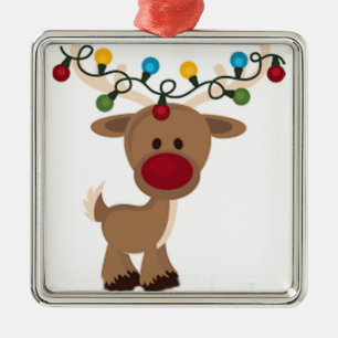 **CARTOON-REINDEER**-CHRISTMAS-ORNANATION ORNAMENT AUS METALL