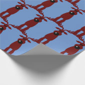 Cartoon Reindeer Geschenkpapier (Ecke)