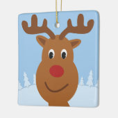 Cartoon Reindeer Keramikornament (Links)