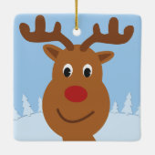 Cartoon Reindeer Keramikornament (Rückseite)