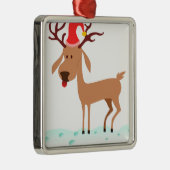 Cartoon Reindeer Ornament Aus Metall (Rechts)