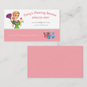 Cartoon Reinigungsdienst Visitenkarte (Vorne/Hinten)