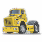 Cartoon-Renntruck Aufkleber (Vorderseite)