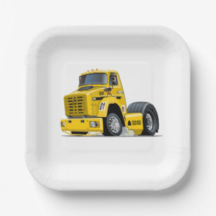 Cartoon-Renntruck Pappteller