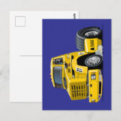 Cartoon-Renntruck Postkarte (Vorne/Hinten)