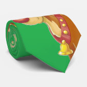 Cartoon Rentiers on Green Krawatte (Gerollt)