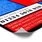 Cartoon-Repräsident, Handymanwerbung Poster (Ecke)