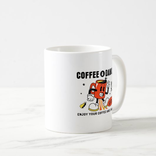 Cartoon Retro -1 Kaffeetasse (VorderseiteRechts)