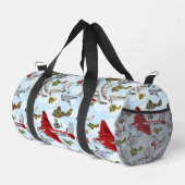 Cartoon retro airplanes duffle bag (Rechte Ecke)