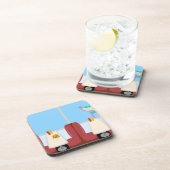 Cartoon Retro Fifties Diner Getränkeuntersetzer (Rechte Seite)