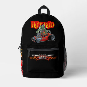 Cartoon Retro-frisierte Auto Bedruckter Rucksack