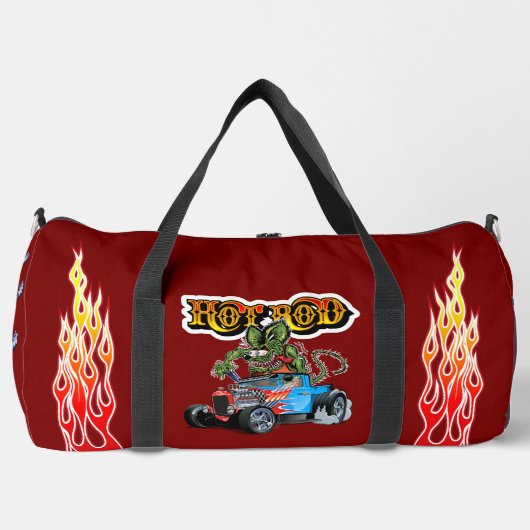 Cartoon Retro-frisierte Auto Duffle Bag (Vorderseite)
