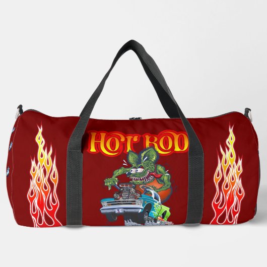 Cartoon Retro-Frisierte Auto Duffle Bag (Vorderseite)