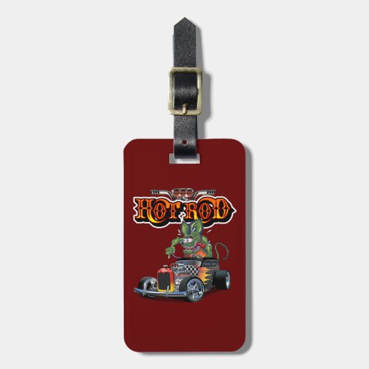 Cartoon Retro-frisierte Auto Gepäckanhänger (Vorderseite vertikal)